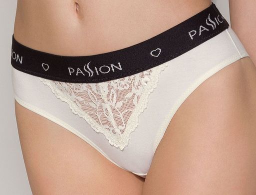 Трусики с широкой резинкой и кружевом Passion PS001 PANTIES ecru, size L