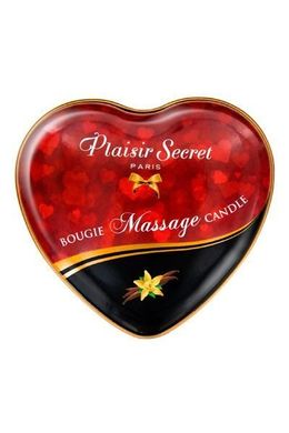 Масажна свічка серце Plaisirs Secrets Vanilla (35 мл)