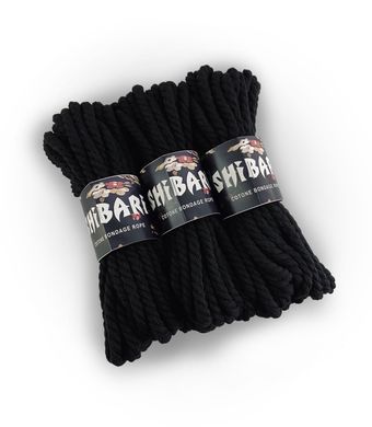 Бавовняна мотузка для шібарі Feral Feelings Shibari Rope, 8 м чорна