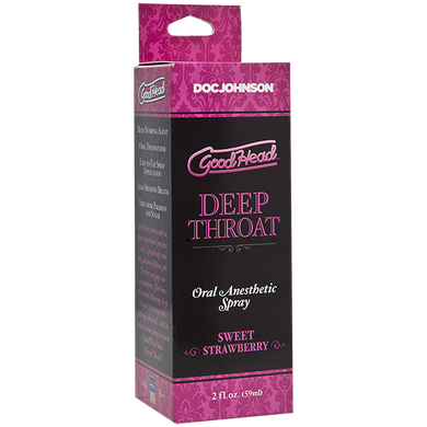 Спрей для минета Doc Johnson GoodHead DeepThroat Spray – Sweet Strawberry 59 мл для глубокого минета