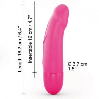 Вібратор Dorcel Real Vibration S Magenta 2.0, діаметр 3,7см, перезаряджається, для точки G, водостій