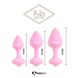 Набір силіконових анальних пробок FeelzToys - Bibi Butt Plug Set 3 pcs Pink