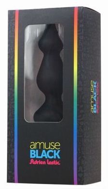 Анальна пробка Adrien Lastic Amuse Mini Black (S) з двома переходами, макс. діаметр 3 см