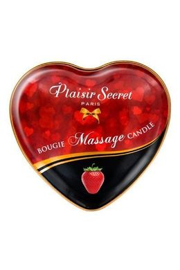 Масажна свічка серце Plaisirs Secrets Strawberry (35 мл)