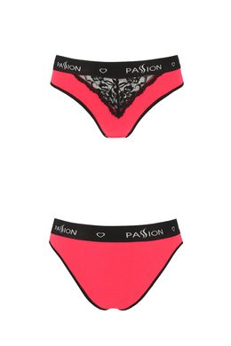 Трусики з широкою гумкою і мереживом Passion PS001 PANTIES red/black, size L