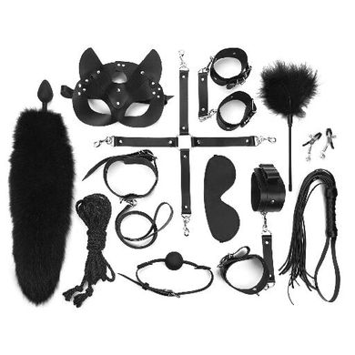 Набор Art of Sex - Maxi BDSM Set Leather, 13 предметов, натуральная кожа, Черный