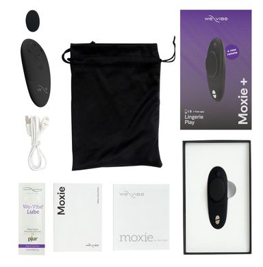 Смарт-вибратор в трусики We-Vibe Moxie+ Satin Black, обновленный пульт ДУ