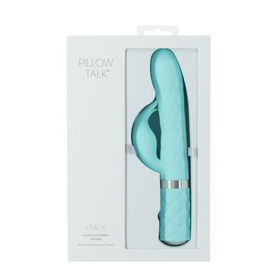 Розкішний вібратор Pillow Talk Lively Teal з кристалом Сваровські для точки G, подарункова упаковка