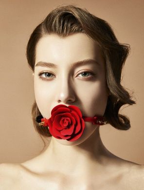 Роскошный кляп в виде розы Zalo - Rose Ball Gag, двойное использование