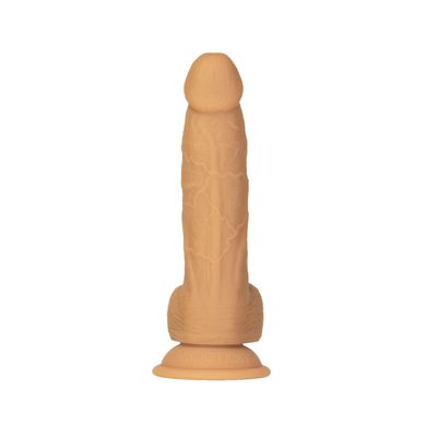 Фалоімітатор ADDICTION Dual Density Silicone Dildo Caramel 8″, присоска, діаметр 4,3 см, віброкуля в