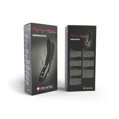 Вибратор двойной с электростимуляцией Mystim Tingling Aparte eStim Black, миостимулятор