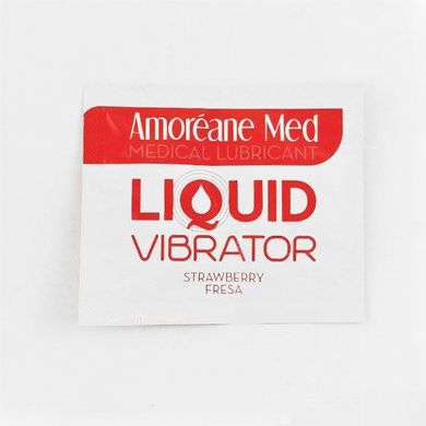 Пробник лубриканта с эффектом вибрации Amoreane Med Liquid Vibrator Strawberry (2 мл)