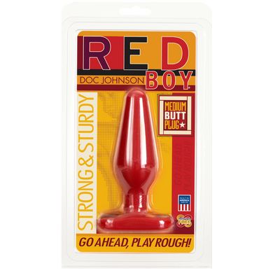 Анальная пробка Doc Johnson Red Boy - Medium 5.5 Inch, макс. диаметр 4см