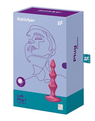 Анальный стимулятор-бусины с двумя моторами Satisfyer Lolli-Plug 1 (Berry)