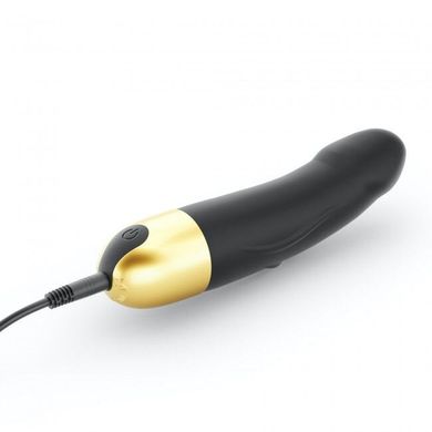 Вібратор Dorcel Real Vibration S Gold 2.0, діаметр 3,7см, перезаряджається, для точки G, водостійкий