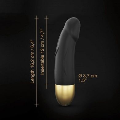 Вібратор Dorcel Real Vibration S Gold 2.0, діаметр 3,7см, перезаряджається, для точки G, водостійкий