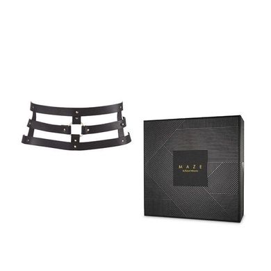 Портупея-пояс Bijoux Indiscrets MAZE - Wide Belt and Restraints Black, экокожа