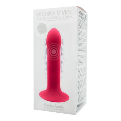 Дилдо с вибрацией Adrien Lastic Hitsens 2 Pink, отлично для страпона, макс диаметр 4см, длина 17,2см