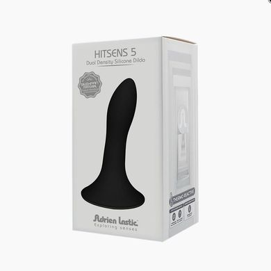 Дилдо с присоской Adrien Lastic Hitsens 5 Black, отлично для страпона, диаметр 2,4см, длина 13см