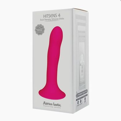 Дилдо с присоской Adrien Lastic Hitsens 4 Pink, отлично для страпона, диаметр 3.7см, длина 17,8см