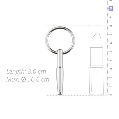 Полый уретральный стимулятор Sinner Gear Unbendable - Hollow Penis Plug, длина 4см, диаметр 8мм