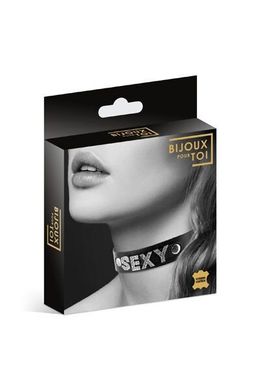 Чокер зі стразами Bijoux Pour Toi - SEXY, натуральна шкіра