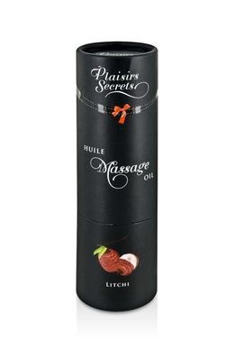 Массажное масло Plaisirs Secrets Litchi (59 мл) с афродизиаками, съедобное, подарочная упаковка