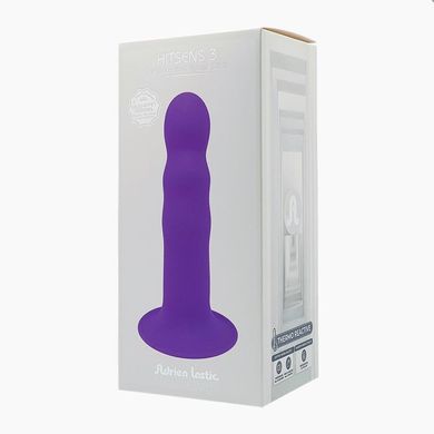 Дилдо с присоской Adrien Lastic Hitsens 3 Purple, отлично для страпона, диаметр 4,1см, длина 18,2см